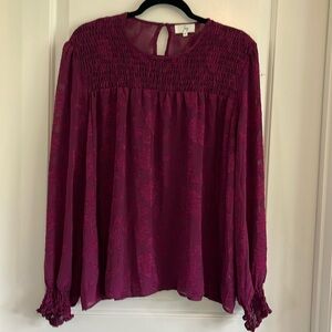 NWT Ivy violet ruched blouse size xxl